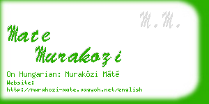 mate murakozi business card