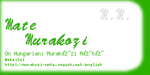 mate murakozi business card